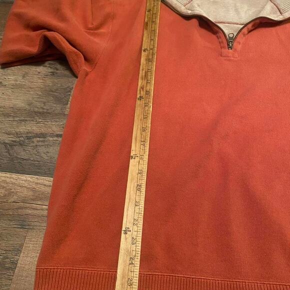 Mens pendleton quarter zip orange peach classy quarter zip pullover - Picture 5 of 7